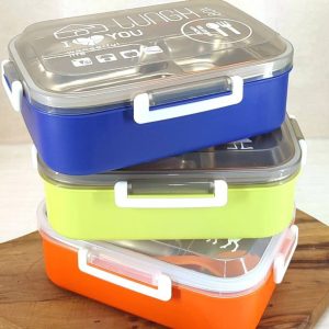 ظرف غذا 3 قسمته داخل استیل