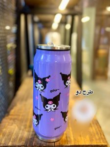 قمقمه نی دار استیل در 2 رنگ - Image 2